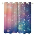 thumbnail image 1 of Colorful Gradient Fish Scale Texture Mermaid Curtains Aesthetic Envrionmental Friendly Picture, Living Room Bedroom Window Drapes 2 Panel Set, 1 of 5