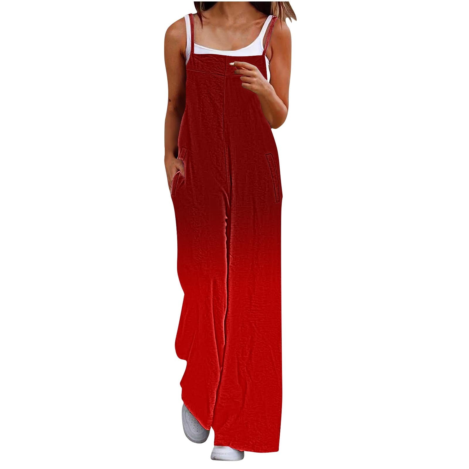 Pants & Jumpsuits | Overalls Women Loose Fit Denim Bib Baggy Overall Jumpsuit Straight Wide Leg - View #2