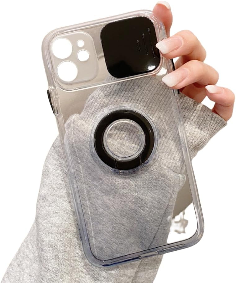 Colorful Gradient Push Window Finger Ring Case with Hidden Finger Ring