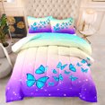 thumbnail image 1 of Colorful Gradient Quilt Butterfly Feather Silk Cotton Quilt Digital Printing Quilt Core, 1 of 2