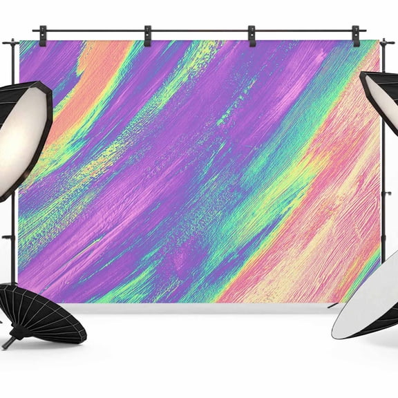 Colorful Gradual Backdrop for Photography, Watercolor Abstract Modern Photo Backdrop Portrait Background Party Banner Photo Backgrounds for Studio Booth Props, 7x5ft