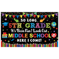 thumbnail image 1 of Colorful Graduation Banner Middle School Transition Educational Decor Party Decorations for School Celebration Classroom Event, 1 of 7