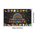 thumbnail image 1 of Colorful Graduation Banner Preschool Background Decorative Polyester for Graduation Party School Event Kids Celebration, 1 of 8