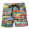 thumbnail image 1 of Colorful Graffiti 3D Printed Surfing Board Shorts Cool Summer Street Hip Hop Swim Trunks For Men Kids Vacation Beach Shorts, 1 of 5
