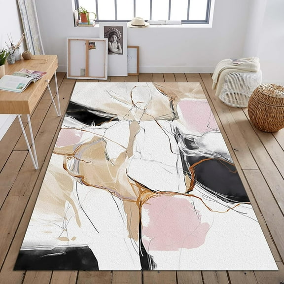Colorful Graffiti Line Area Rug, 3D Art Custom Area Carpet, Porch Mat Comfortable To The Feet, Soft To The Touch Suitable For Living Study Bedroom Picnic Porch 1x2ft