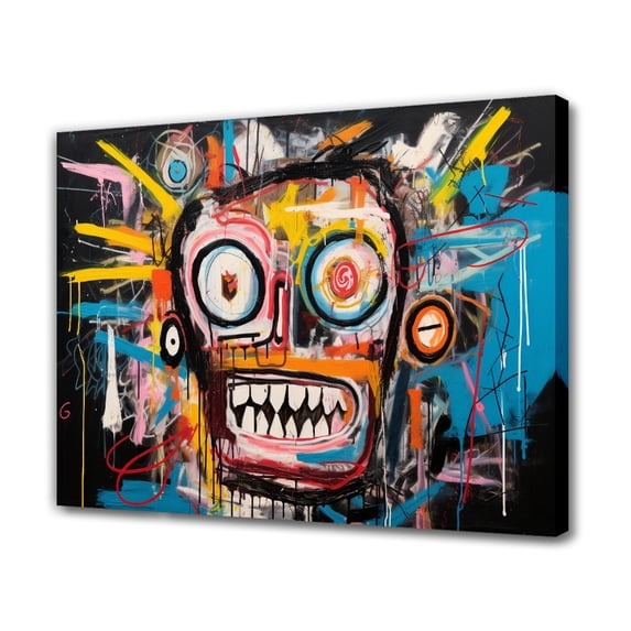 Colorful Graffiti Painting Abstract Art Style Framed Gallery Poster Decorative Painting Canvas Wall Art Living Room Posters Bedroom Painting,Frame-style,08x12inch(20x30cm)