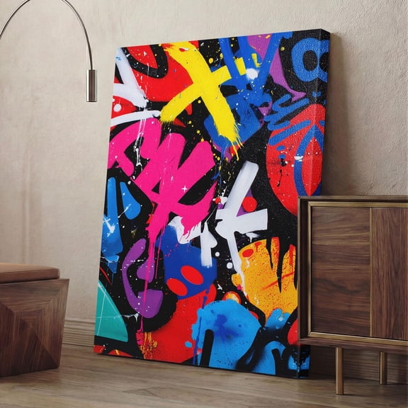 Colorful Graffiti Pop Poster, Unframed Paper Poster 8x10in