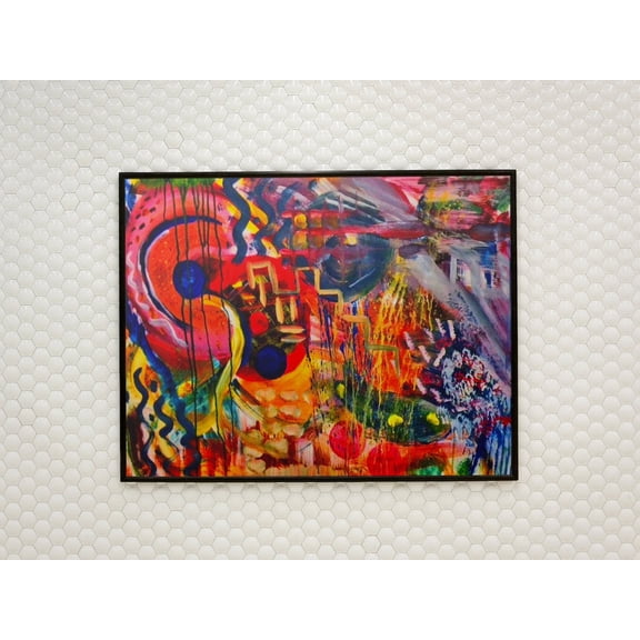 Colorful Graffiti Spray Poster, Unframed Paper Poster 8x10in