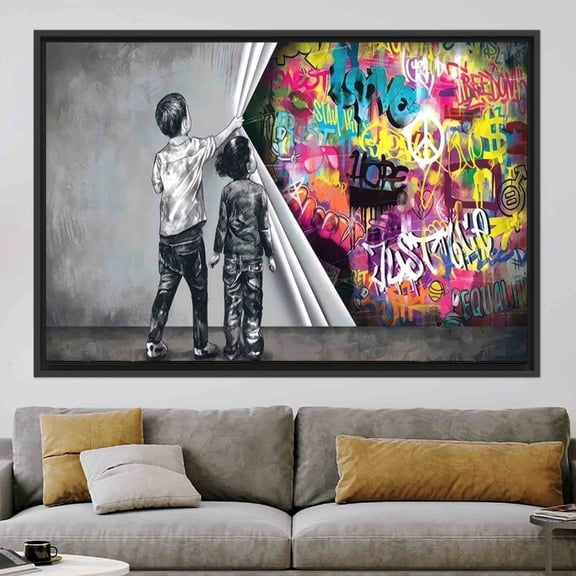 Colorful Graffiti Street Art Wall Art Print, Unframed Paper Poster 24x36in