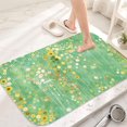 thumbnail image 1 of Colorful Gree Flannel Bath Mat 16x24 Inches, Soft Absorbent Non-Slip Bathroom Rug, Machine Washable Floor Mat for Shower, 1 of 6
