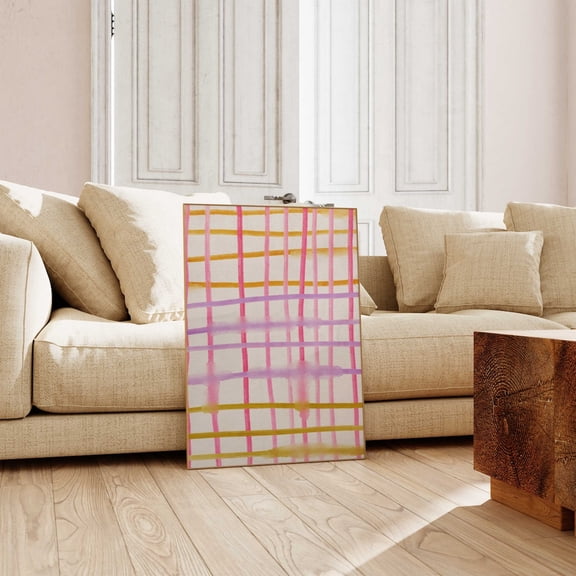 Colorful Grid Acrylic Abstract Geometric Wall Art, Unframed Paper Poster 8x10in
