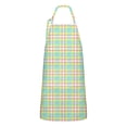 thumbnail image 1 of Colorful Grid Checkered Pattern Apron-Garden Aprons for Women with Pockets-Cotton Linen Waterproof Kitchen Cooking Gardening Aprons Adjustable for Kitchen,Cooking,BBQ and Salon 33x27 Inch, 1 of 7