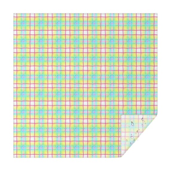 Colorful Grid Checkered Pattern Square Tablecloth,Waterproof Square Table Cover,Wipeable Spillproof Washable Table Cover for Home Kitchen Party Decor 52"x52"(132x132cm)