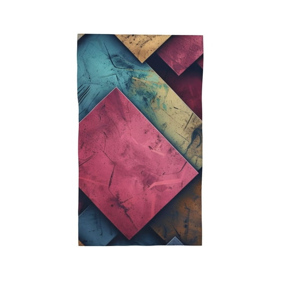 Colorful Grid Face Wash Cloth 27.5×16in Hand Towels Bathroom Soft Absorbent Kitchen Towel Spring Decorative Dish Hotel Gym Spa