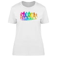 thumbnail image 1 of Colorful Group Of Runners T-Shirt Women -Image by Shutterstock, Female Large, 1 of 2