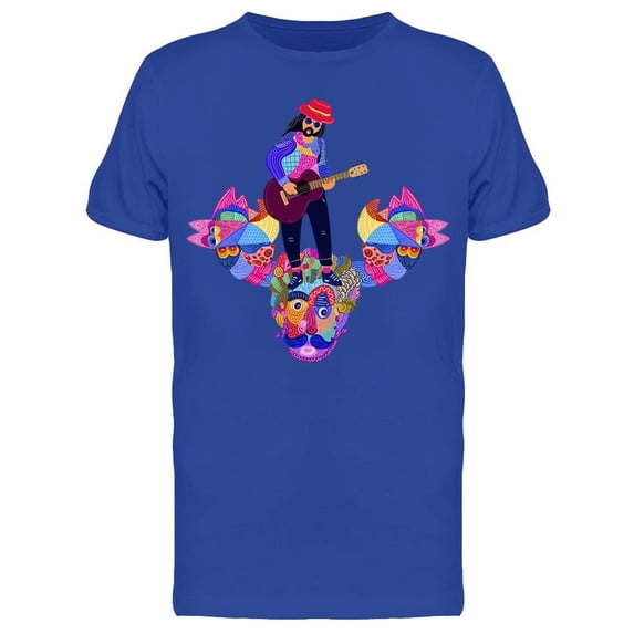 Colorful Guitar Player Doodleds Tee Men's -Image by Shutterstock