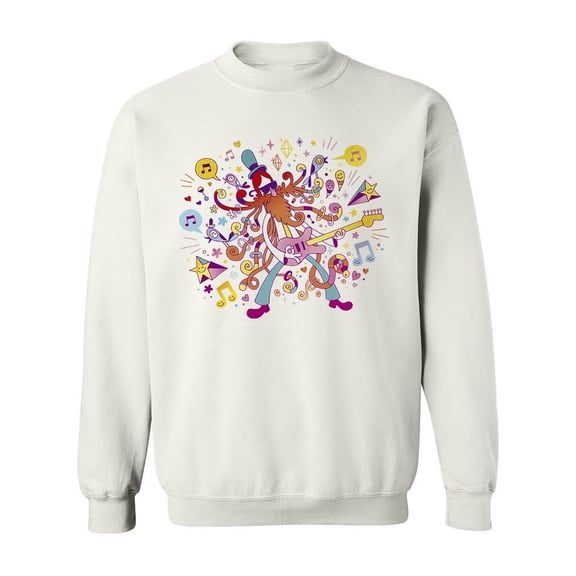 Colorful Guitar Player. Sweatshirt Men -Image by Shutterstock, Male 5X-Large