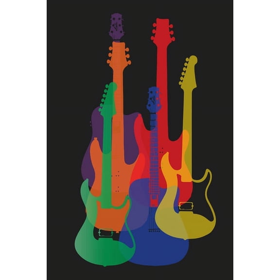 Colorful Guitars Guitarist Musician Guitar Tab Notebook: Guitar Music Tab Notebook (Paperback)