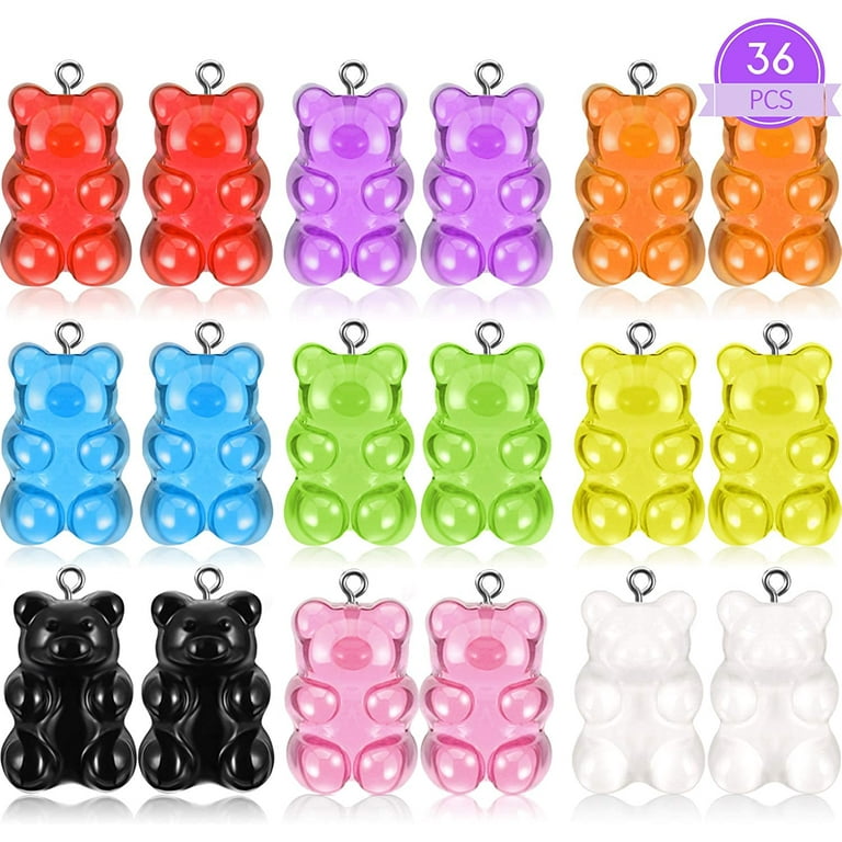 Colorful Gummy Charms Resin Bear Charm Pendant Candy Gummy Bear