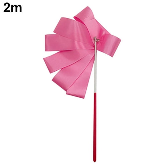 Colorful Gymnastics Dance Ribbon with Metal Stick, 2m or 4m Length, for Kids & Adults, Multiple Colors, 1 Piece