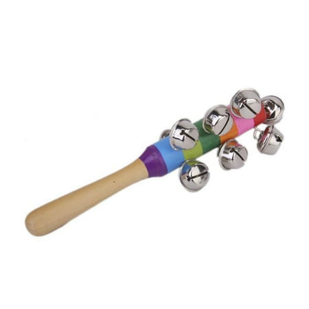 Colorful HAND BELL Tambourine kid percussion Wooden