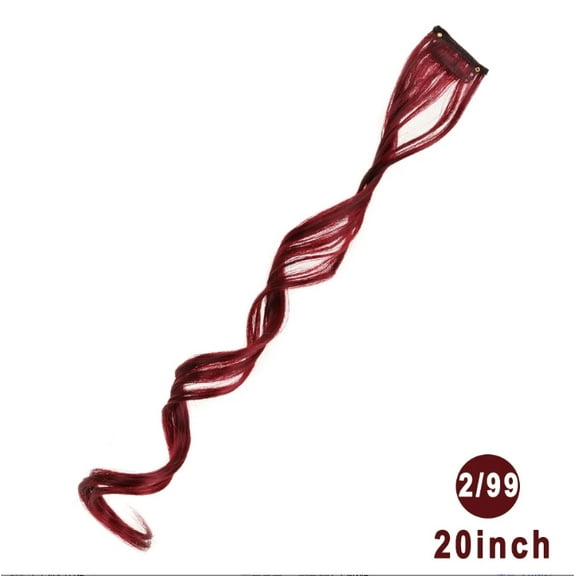 Colorful Hair Extensions Curly One Clip in Synthetic Long Hairpiece For Girls Women Kid Multi-colors Party Highlights Wig Piece