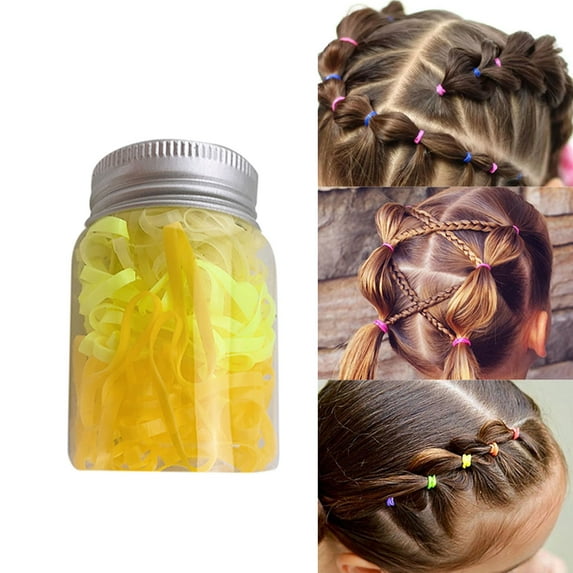 Colorful Hair Ties for Girls - Small No Crease Ponytail Holders for and Toddlers Elastic Bands for Daily Use and