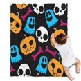 thumbnail image 1 of Colorful Halloween Elements Pattern Blanket,Comfortable Soft Flannel Throw Blanket,All Season,Warm Lightweight Blankets for Sofa Bed Couch Living Room Chair,30"x40", 1 of 4