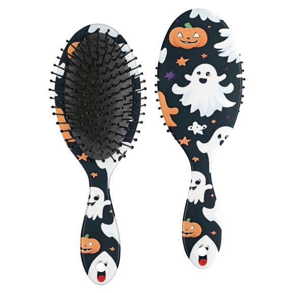 Colorful Halloween Ghosts Pattern Hair Brush,Girls Detangling Hair Brush,Glide Through Tangles with Ease for Wet & Dry Hair,8.8"X2.8"
