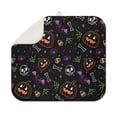 thumbnail image 1 of Colorful Halloween Icons Pattern Dish Drying Mat for Kitchen 1 Pack, Ultra Absorbent Microfiber Dishes Drainer Mats,16x18in(41x46cm), 1 of 6