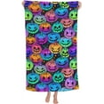 thumbnail image 1 of Colorful Halloween Pumpkin Pattern Large Beach Towel - Plush Thick Cotton Pool Towel, Adult Beach Towels, 1 of 17