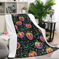 thumbnail image 1 of Colorful Halloween Pumpkins Blanket,Comfortable Soft Lamb Wool Throw Blanket,All Season,Warm Lightweight Blankets for Sofa Bed Couch Living Room Chair,40"x50", 1 of 4