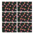 thumbnail image 1 of Colorful Halloween Pumpkins Summer Placemats Table Placemats Set Of 6-Linen Kitchen Washable Placemats Table Mats 11.8"x17.7" Non-Slip Heat Resistant, 1 of 5