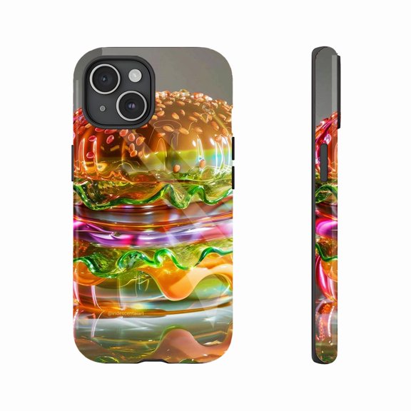 Colorful Hamburger iPhone Case Trendy Design for Young Fashion Lovers Compatible with iPhone 11/12/13/14/15/16 (Pro Max/Plus) Stylish Accessory for Daily Use