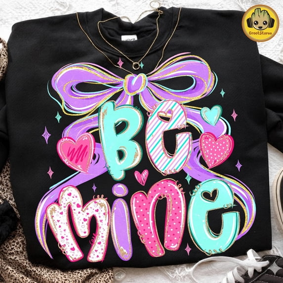 Colorful Hand Lettered Hearts T-Shirt for Playful Valentine Celebrations