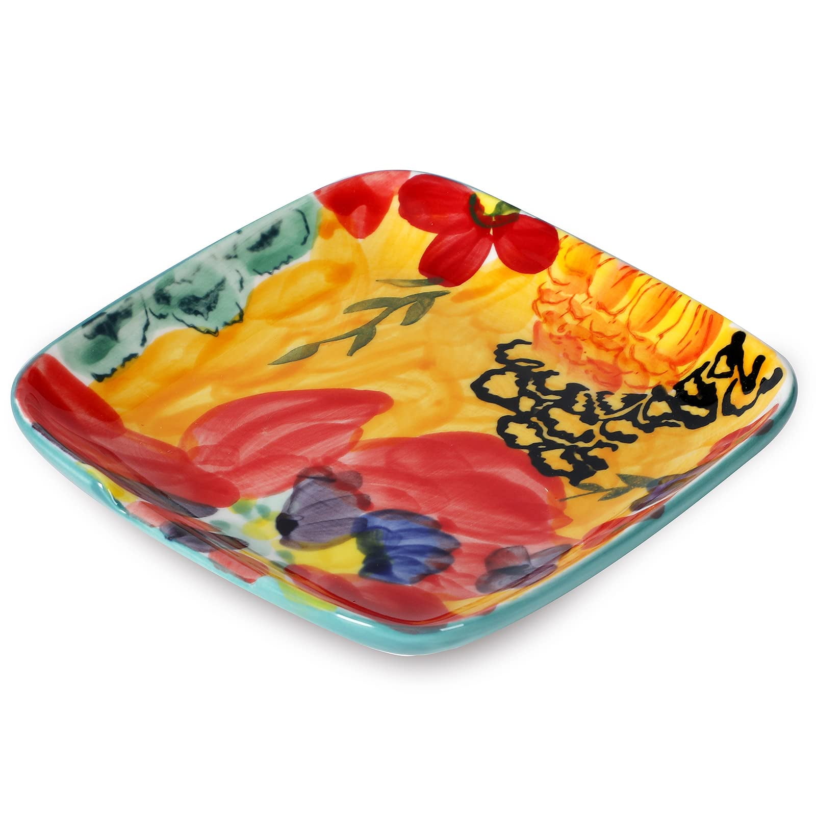 GDCZ Colorful Hand Painted Ceramic Spoon Rest - 4.75 Inches, Dishwasher ...