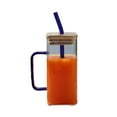 thumbnail image 1 of Colorful Handle Glass Cup Creative Cocktail Glasses Cup Heat-resistants Milk Drinking Cup Large Capacity Coffee Cup, 1 of 20