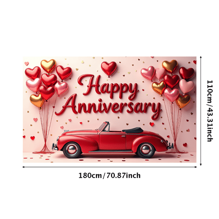 Colorful Happy Anniversary Banner with Balloons and Confetti Backdrop Background Decorations Party Supplies Photography Props Celebration Decor price history and forecast - YEZDIX