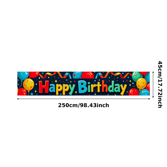 Colorful Happy Birthday Banner with Balloons Stars Party Decors Background Backdrop, Birthday Party Photography Props Birthday Decoration Party Supplies