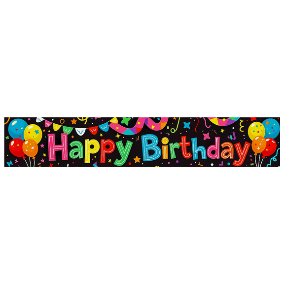 Colorful Happy Birthday Banner with Balloons Stars Party Decors Background Backdrop, Birthday Party Photography Props Birthday Decoration Party Supplies