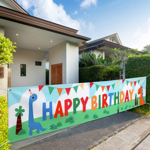 Colorful Happy Birthday Banner Party Decor Sign Yard Backdrop Banners for Girl Boy Kids Women Men 1st 2nd Birthday Decorations