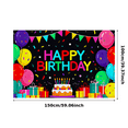 thumbnail image 1 of Colorful Happy Birthday Banner with Balloons Gifts and Cake Background Backdrop Party Decors for Birthday Party Celebrations Photography Props, 1 of 7