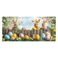 thumbnail image 1 of Colorful Happy Easter Garage Door Banner Decorations Funny Rabbit Easter Egg Flower Banner Door Cover Outdoor Indoor Spring Cute Bunny Party Photography Props, 1 of 3
