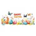 thumbnail image 1 of Colorful Happy Easter Garage Door Banner Decorations Funny Rabbit Easter Egg Flower Banner Door Cover Outdoor Indoor Spring Cute Bunny Party Photography Props, 1 of 3