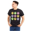 thumbnail image 1 of Colorful Happy Face Smile Eyes Men's Graphic T Shirt Tees Brisco Brands S, 1 of 6