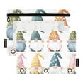 thumbnail image 1 of Colorful Hat Dwarf 2 Pack Pencil Pouch for 3 Ring Binder Smooth Zipper Folders with Pockets Clear Window Pencil Case, 1 of 6