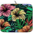 thumbnail image 1 of Colorful Hawaiian Floral Dish Mat - Tropical Leaf Flowers Dish Drying Mat for Kitchen Counter Spring Hibiscus Plumeria Plant Drying Pad Fast Dry Kitchen Accessories 16 x 18 Inch, 1 of 7