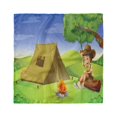 thumbnail image 1 of Colorful Head Scarf, Kid Sitting on a Trunk, Head Wrap, 3 Sizes, by Ambesonne, 1 of 2