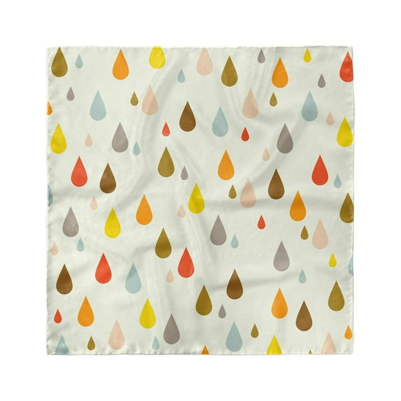 Colorful Head Scarf, Retro Water Drops Rain, Head Wrap, 3 Sizes, by Ambesonne