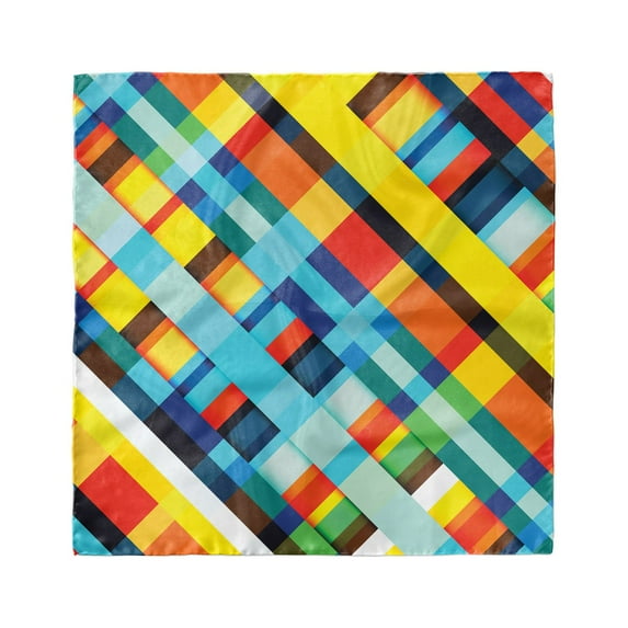 Colorful Head Scarf, Vivid Retro Lines, Head Wrap, 3 Sizes, by Ambesonne